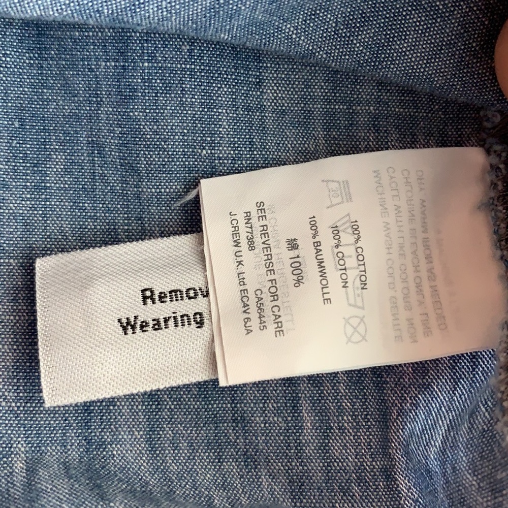 CREWCUTS KIDS RUFFLE CHAMBRAY TOP (8) - Picture 5 of 12